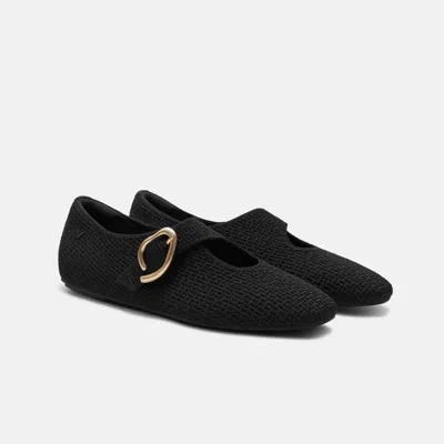 Vivaia Mini Square-toe Mary-jane Flats (jovin)|black|uk 2.5
