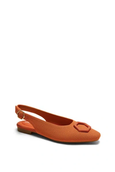 Vivaia Mini Square-toe Slingback Sandals In Orange