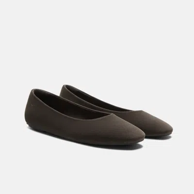Vivaia Mini Square-toe Velvet Flats (jazura)|amber Brown|eu 35