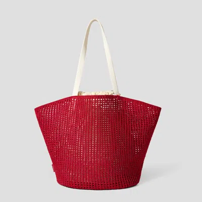 Vivaia Paper Yarn Tote (percie)|ruby  Red|