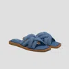 Vivaia Pillow Top Slide Strappy Sandals (mayara) In Blue