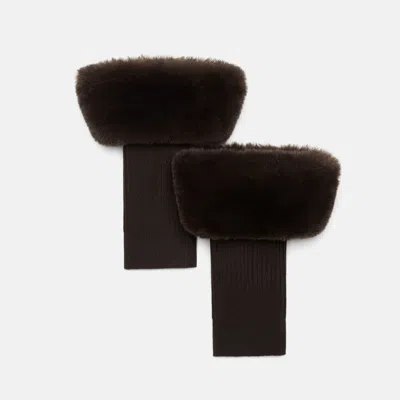 Vivaia Plush Leg Warmers (mackie)|dark Chocolate|one-size