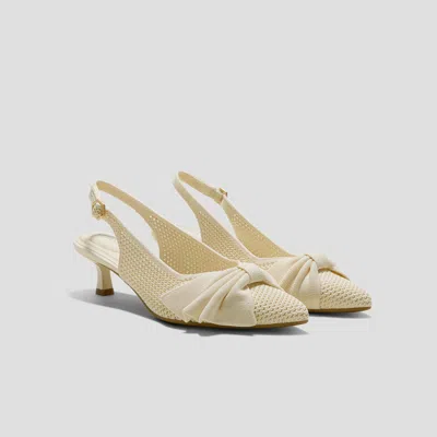 Vivaia Pointease™ Bow Slingback Heels (sanna)|cream Fishnet|us 11