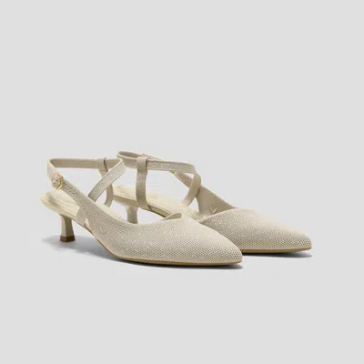 Vivaia Pointease™ Slingback Heels (sylvan)|stone Grey Metallic|2.5-3 In Neutral