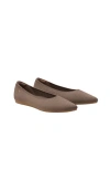 Vivaia Square-toe V-cut Flats In Espresso