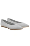Vivaia Pointed-toe Ballet Flats In Gray