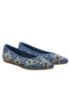 Vivaia Pointed-toe Ballet Flats In Blue