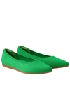 Vivaia Pointed-toe Ballet Flats In Green