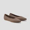 Vivaia Lightweight Pointed-ballet Flats In Brown