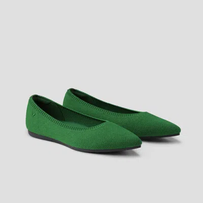 Vivaia Pointed-toe Ballet Flats In Green