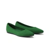 Vivaia Pointed-toe Ballet Flats In Forest Green