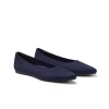 Vivaia Pointed-toe Ballet Flats In Navy