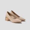 Vivaia Pointed-toe Block Heels (aria Block Heel) In Neutral