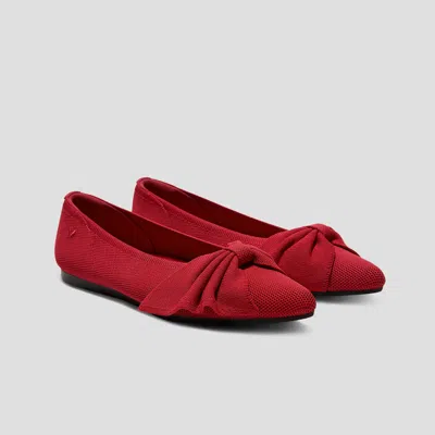 Vivaia Pointed-toe Bow Flats (azura)|ruby  Red|uk 3.5