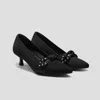 Vivaia Pointed-toe Bow Kitten Heels In Black