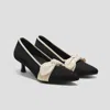 Vivaia Pointed-toe Bow Kitten Heels (sasha) In Black