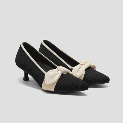 Vivaia Pointed-toe Bow Kitten Heels (sasha) In Black