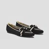 Vivaia Pointed-toe Bow Loafers In Black