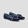 Vivaia Pointed-toe Bow Loafers (michelle 2.0) In Blue