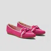 Vivaia Pointed-toe Bow Loafers (michelle 2.0) In Pink