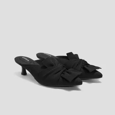 Vivaia Pointed-toe Bow Sandals (samira) In Black