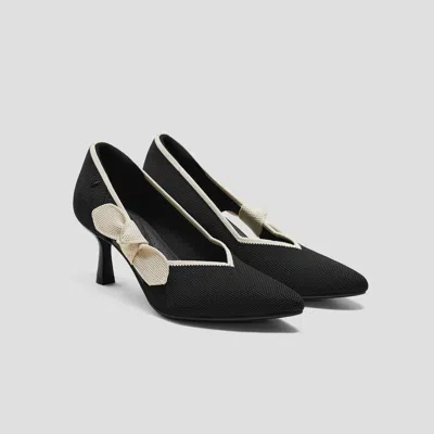Vivaia Pointed-toe Bow Stilettos (ashley) In Black