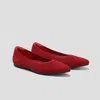 Vivaia Pointed-toe Breathable Mesh Ballet Flats (aria 5°) In Red