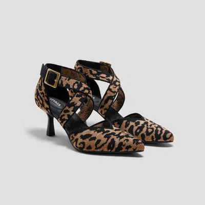 Vivaia Pointed-toe Cross-strap Stilettos (anabelle) In Brown