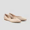 Vivaia Pointed-toe D'orsay Flats (melia) In Neutral