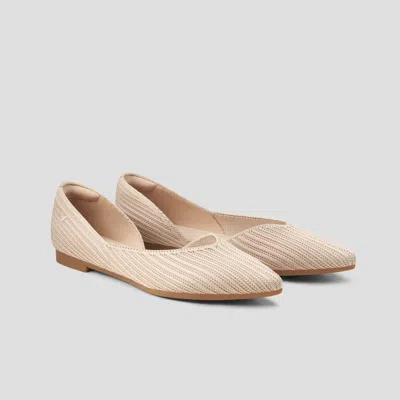 Vivaia Pointed-toe D'orsay Flats (melia) In Neutral