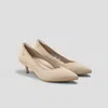 Vivaia Pointed-toe Kitten Heels In Almond