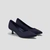 Vivaia Pointed-toe Kitten Heels In Navy