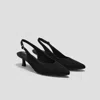 Vivaia Pointed-toe Kitten Slingback In Black