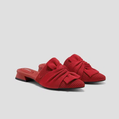 Vivaia Pointed-toe Knot Sandals (yaffa Pro) In Red
