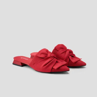 Vivaia Pointed-toe Knot Sandals (yaffa) In Red