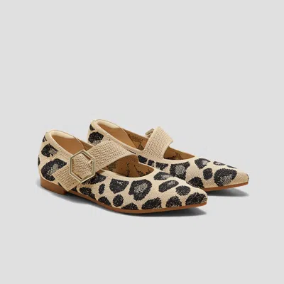 Vivaia Pointed-toe Mary-jane Flats (maria) In Animal Print