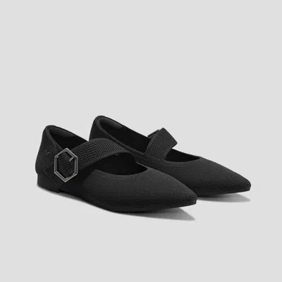Vivaia Pointed-toe Mary-jane Flats (maria) In Black