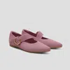 Vivaia Pointed-toe Mary-jane Flats (maria) In Pink