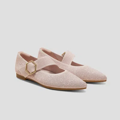Vivaia Pointed-toe Mary-jane Flats (maria) In Pink