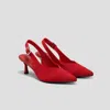 Vivaia Pointed-toe Slingback Sandals (addison) In Red