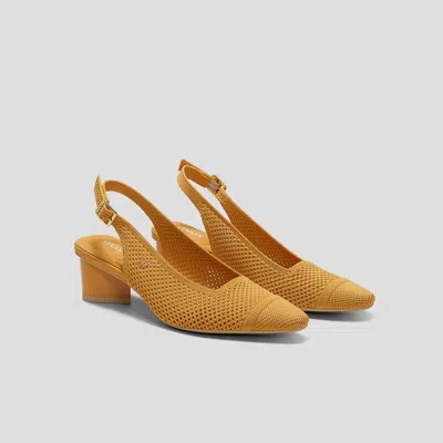 Vivaia Pointed-toe Slingback Sandals (leah Pro) In Yellow