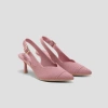 Vivaia Pointed-toe Slingback Sandals In Mauve