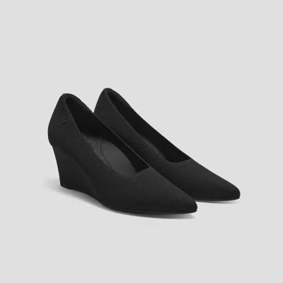 Vivaia Pointed-toe Stress Free Wedge Heels (deborah) In Black