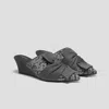 Vivaia Pointed-toe Wedge Sandals (yaffa Wedge) In Gray