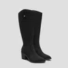 Vivaia Pointed-toe Western Knee-high Boots (wynne) In Black
