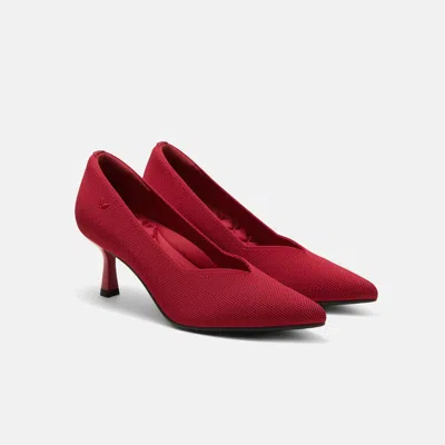 Vivaia Pointed-toe Mid Heels (anna)|ruby  Red|uk 2.5