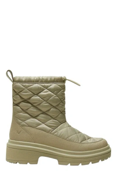 Vivaia Quilted Waterproof Puffertherm Warm Boots In Green