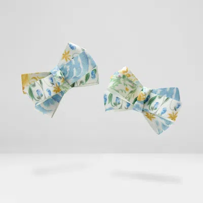 Vivaia Removable Bows (dora)|white-french Floral Pnt| In Blue