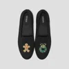 Vivaia Round-toe Embroidered Loafers (audrey) In Black