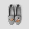 Vivaia Round-toe Embroidered Loafers (audrey) In Gray